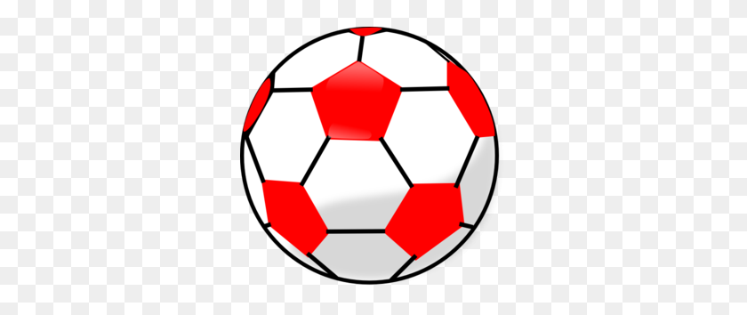 299x294 Красный Футбольный Мяч Картинки - Футбольное Сердце Клипарт