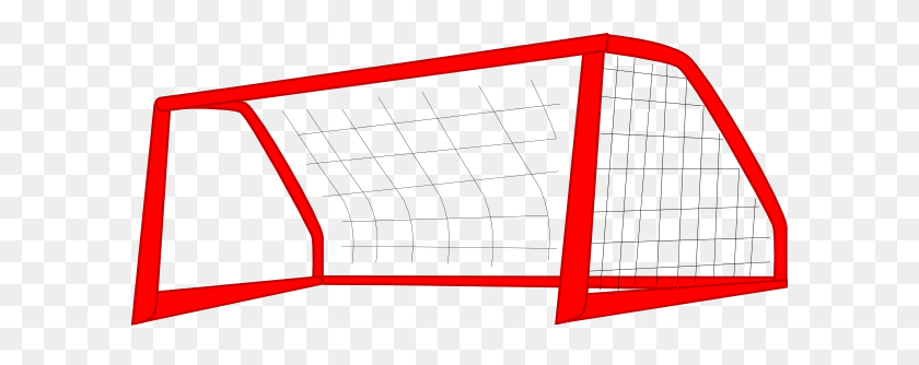 600x274 Red Soccer Goal Net Clip Art - Clipart Nets