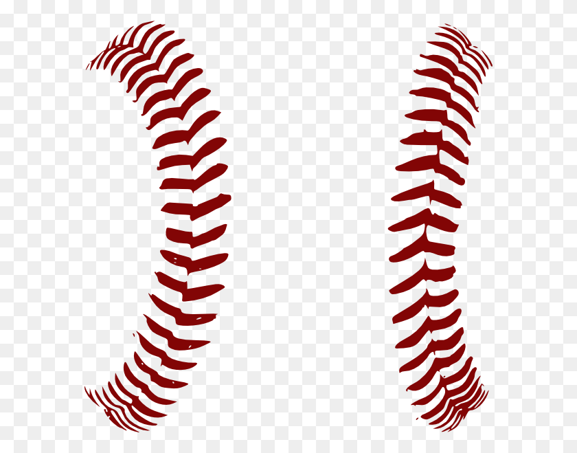 594x599 Red Softball Laces Only Clip Art - Softball Pitcher Clipart