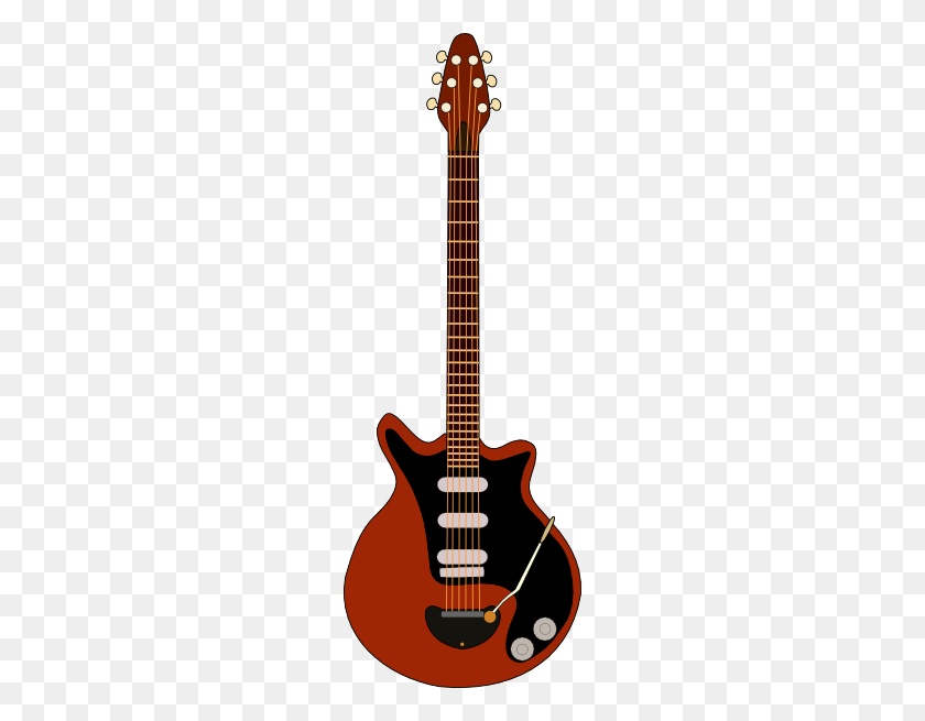 216x595 Red Special Guitar Clip Art Free Vector - Mandolin Clipart