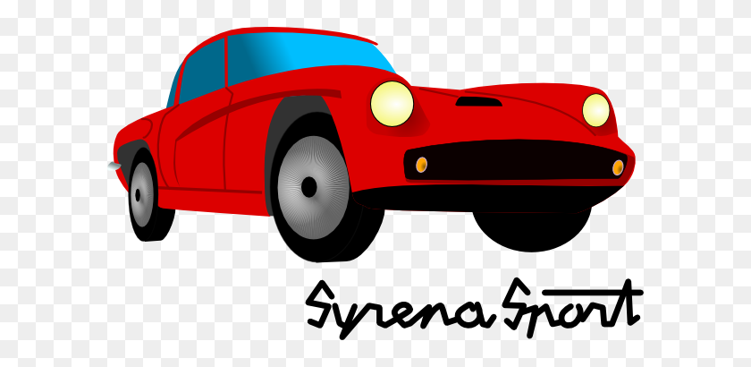 600x350 Red Sports Car Clipart - Red Car Clipart