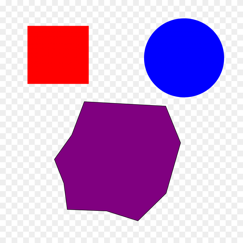 2000x2000 Red Square Blue Circle Purple Polygon - Red Square PNG