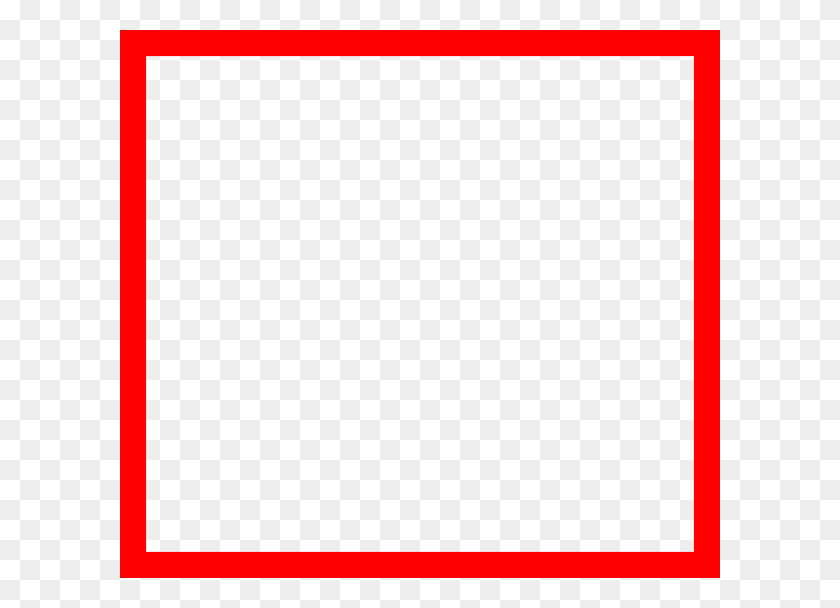 600x548 Red Square Clip Art - Square Outline PNG
