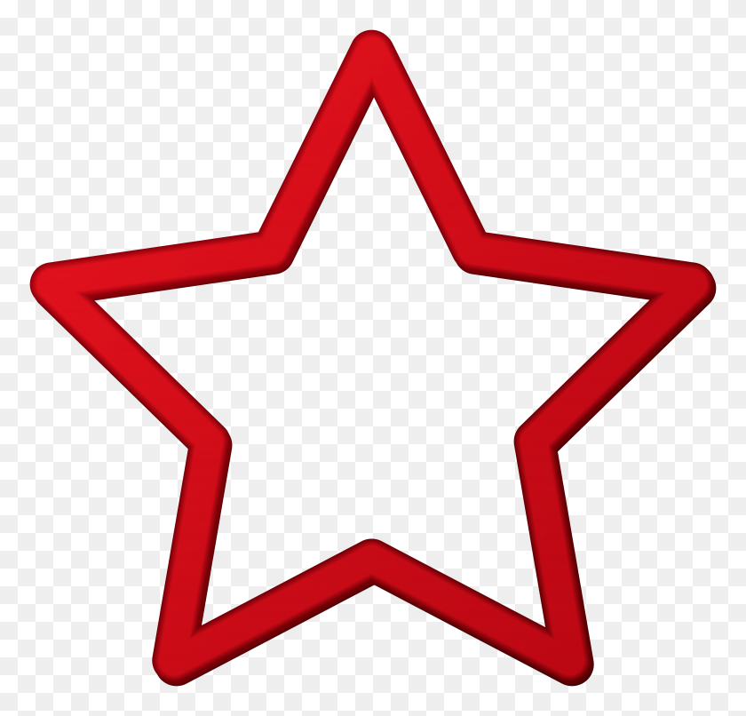 8000x7653 Красная Звезда Границы Png Клип - Звездный Баннер Клипарт
