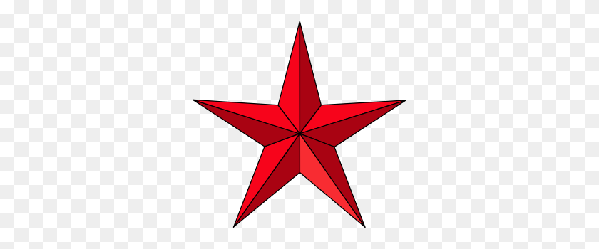 300x290 Red Star Clip Art Free Vector - Red Star Clipart