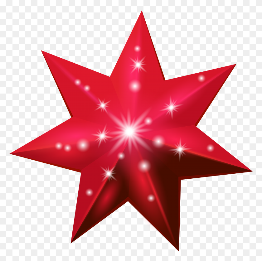 6000x5980 Red Star Deco Transparent Png Clip Art Gallery - Red Star PNG