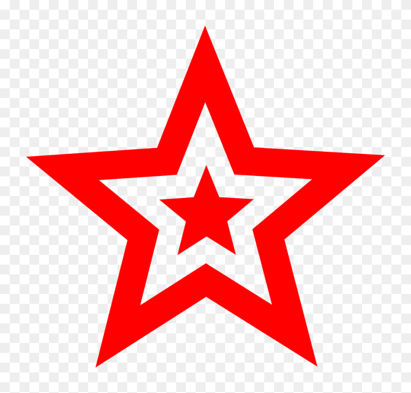 900x857 Red Star In Star Png Clip Arts For New Boards - Shining Star Clipart