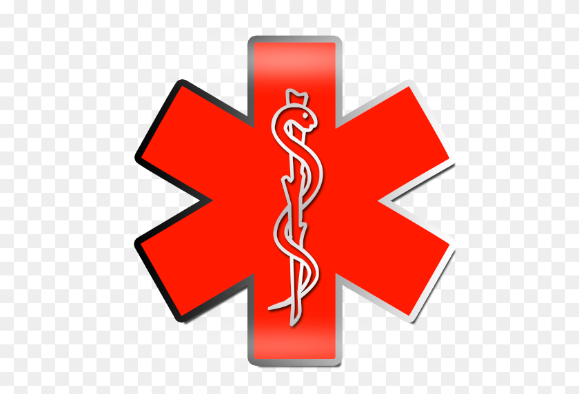 512x512 Red Star Of Life Clipart Image - New Life Clipart