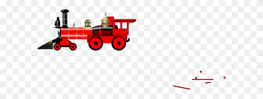 600x257 Red Steam Train Clip Art - Steam Engine Clipart