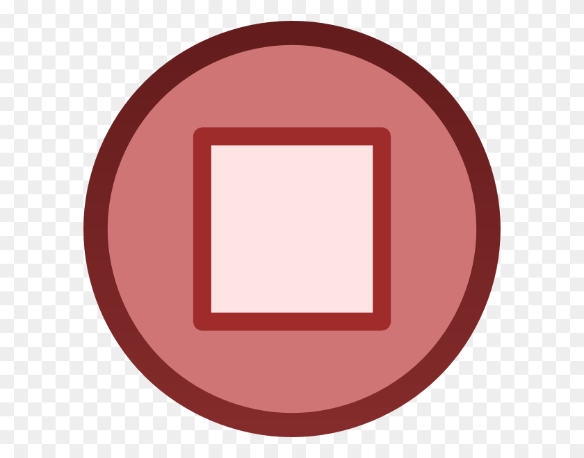 600x600 Red Stop Button Plan Png, Clip Art For Web - Plain Clipart