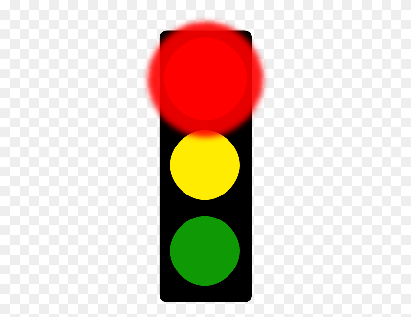 264x587 Red Stop Light Clip Art - Stoplight Clipart