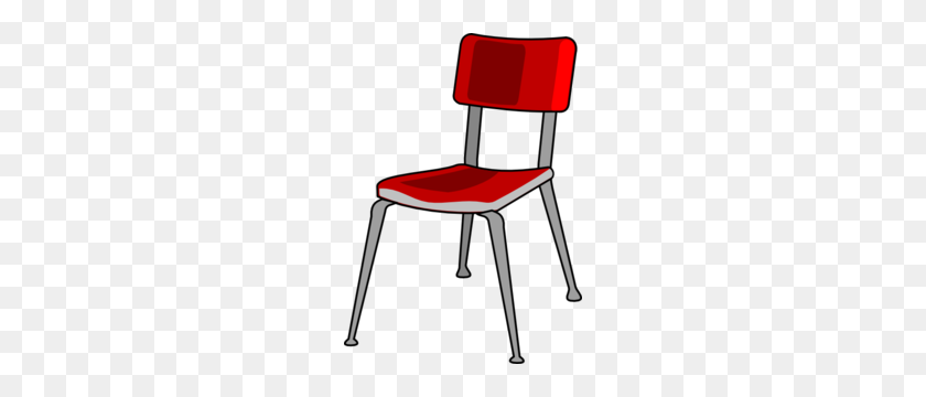 216x300 Red Student Desk Chair Clip Art - Student At Desk Clipart