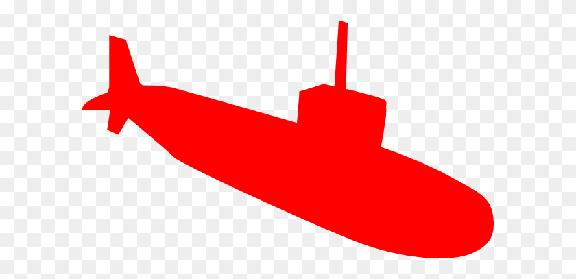 600x347 Red Submarine Clip Art - Submarine Clipart