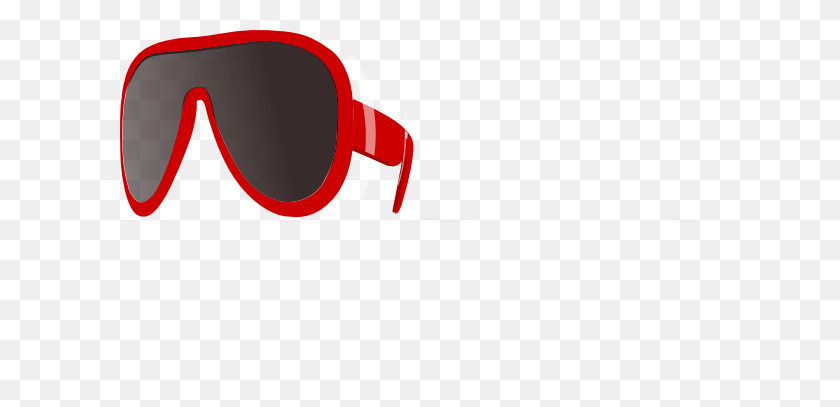600x347 Red Sunglasses Clip Art - Aviator Clipart