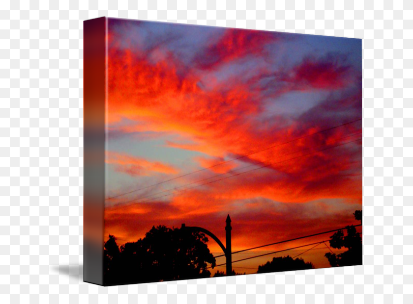 650x560 Красный Закат - Закатное Небо Png