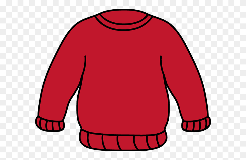 600x486 Suéter Rojo Clipart - Suéter Png