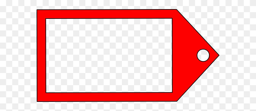 600x305 Red Tag Clip Art - Red Tag PNG