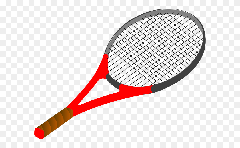 600x460 Red Tennis Racket Clip Art - Racket Clipart