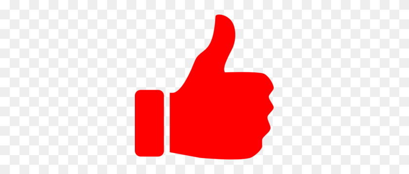 285x299 Red Thumbs Up Clip Art - Thumbs Up And Down Clipart