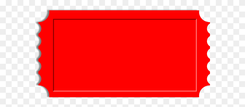 600x309 Красный Билет Клипарт - Красный Прямоугольник Png