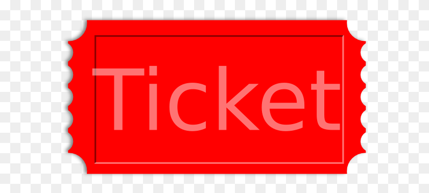 600x318 Red Ticket Stub Clip Art - Voucher Clipart