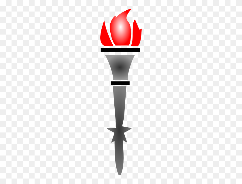 144x579 Red Torch Clip Art - Torch Clipart