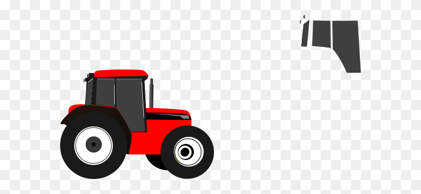 600x328 Красный Трактор Клипарт - Тракторный Прицеп Клипарт