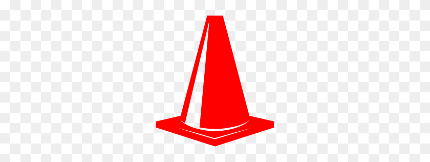 256x256 Red Traffic Cone Icon - Traffic Cone PNG