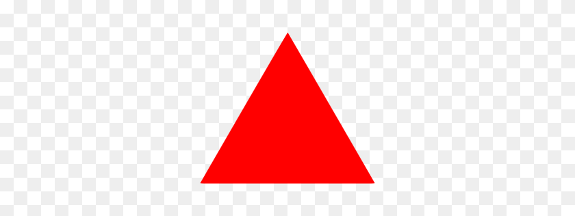 256x256 Red Triangle Icon - Rounded Triangle PNG