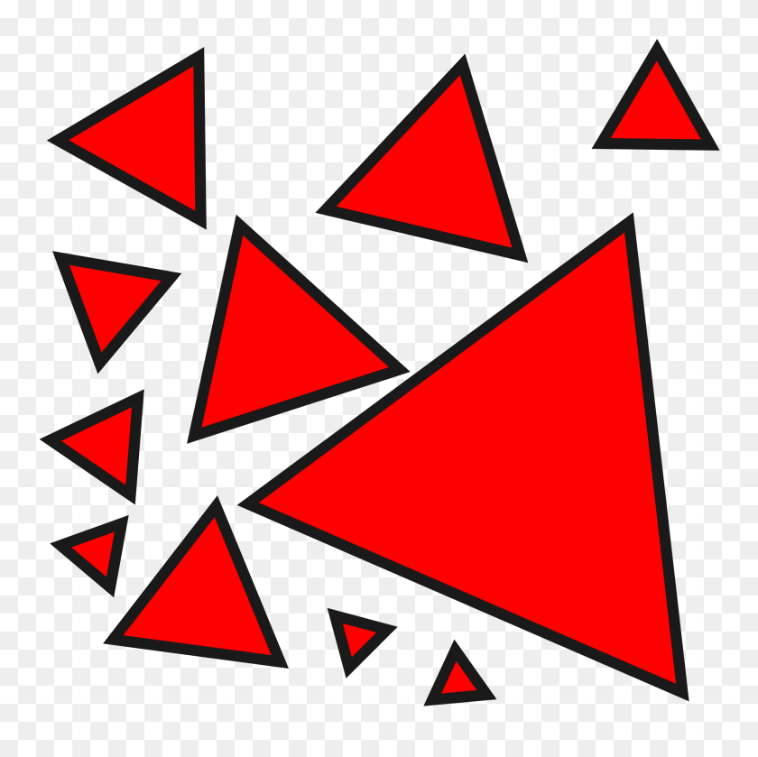 2000x2000 Red Triangles - Red Triangle PNG