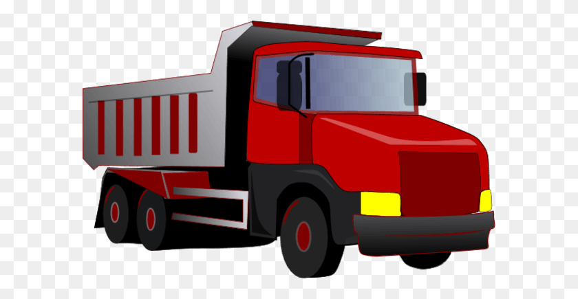 600x375 Red Truck Cliparts - Red Truck With Christmas Tree Clipart