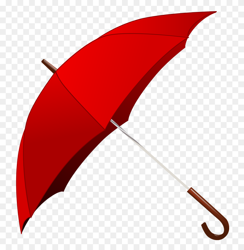 746x800 Red Umbrella Clipart Weather Storms Science Umbrella Theme - Umbrella With Rain Clipart