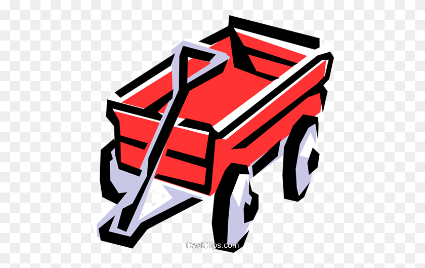 480x469 Red Wagon Royalty Free Vector Clip Art Illustration - Red Wagon Clipart