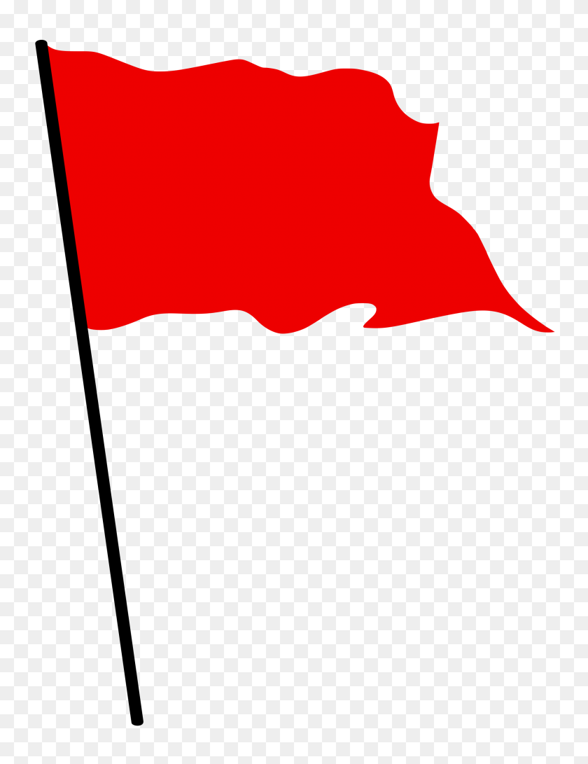 2000x2646 Красный Развевающийся Флаг - Красный Флаг Png