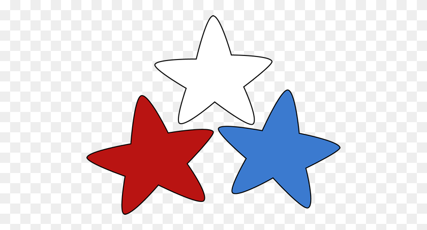 500x392 Red White And Blue Star Png Transparent Red White And Blue Star - Red White And Blue Banner Clipart