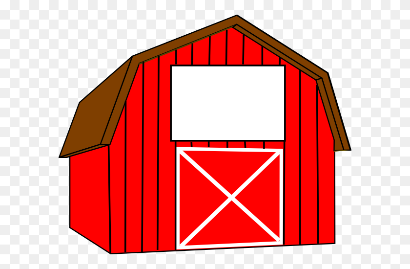 600x490 Red White Barn Clip Art - Clipart Barn Black And White