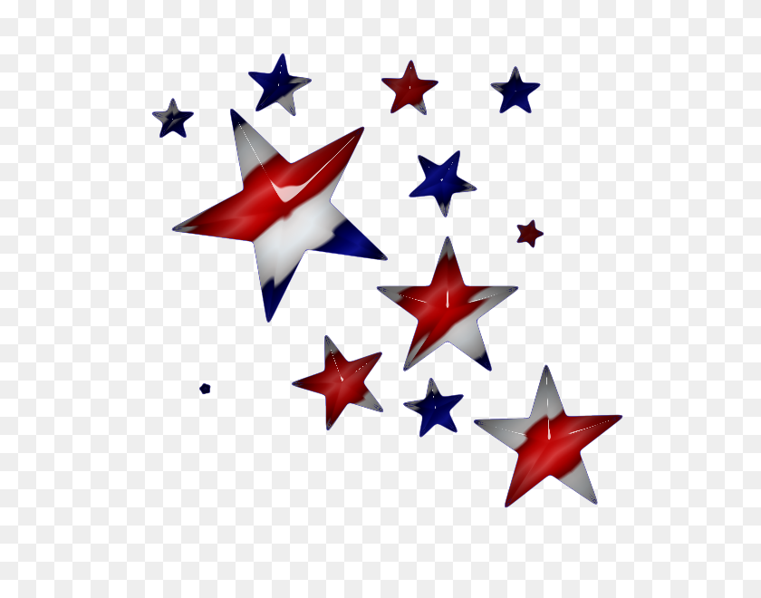 600x600 Red White Blue Stars Png Transparent Images - Red Stars PNG