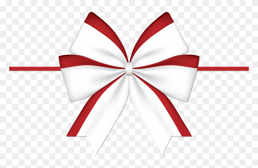 6258x3920 Red White Bow Png Clipart - White Bow PNG