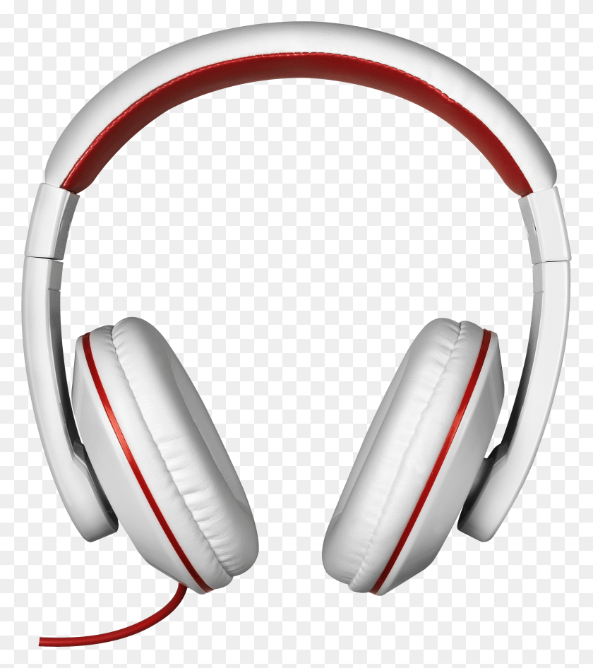 2561x2910 Red White Headphones Transparent Png - Headphones PNG