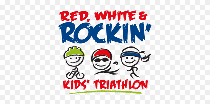 387x356 Red White Rockin' Kids' Triathlon City Of Mansfield, Texas - Triathlon Clipart
