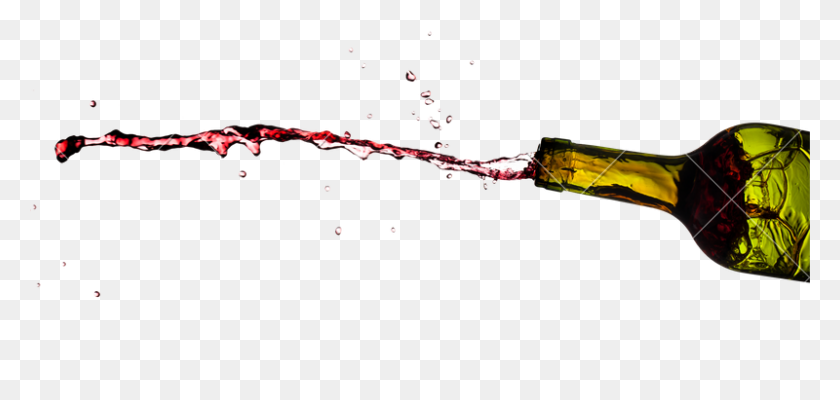 800x349 Красное Вино, Льющееся Из Бутылки - Всплеск Вина Png