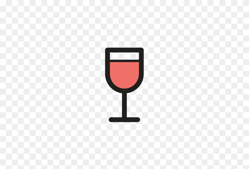 512x512 Red Wine, Wine Glass, Flower Receptacle Icon With Png And Vector - Red Wine PNG