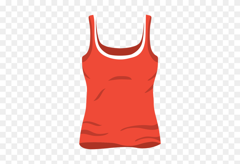 512x512 Icono De Camiseta Sin Mangas Roja Para Mujer - Camiseta Sin Mangas Png