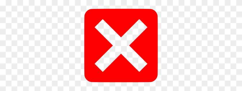 256x256 Red X Mark Icon - Red X Mark PNG