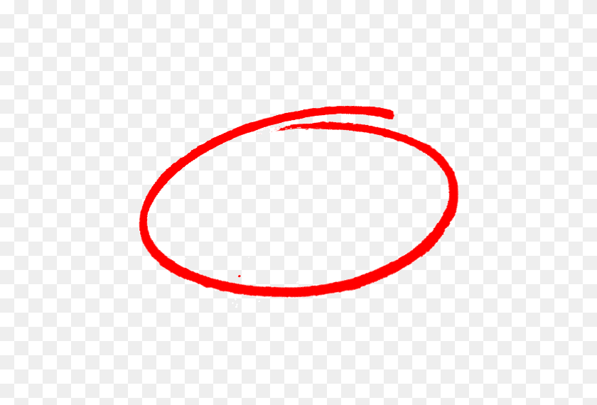 510x510 Redcircle Words In A Sentence - Red Circle PNG