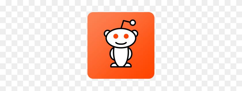 256x256 Reddit Icon Download Flat Gradient Social Icons Iconspedia - Reddit Icon PNG
