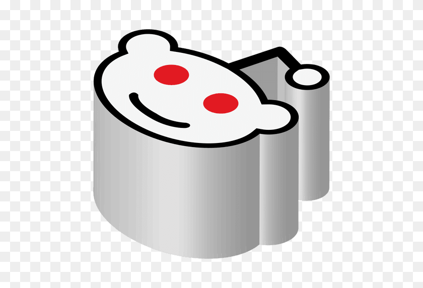 512x512 Reddit Isometric Icon - Reddit Icon PNG