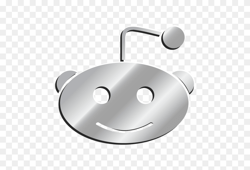 512x512 Reddit Silver Icon - Círculo Plateado Png