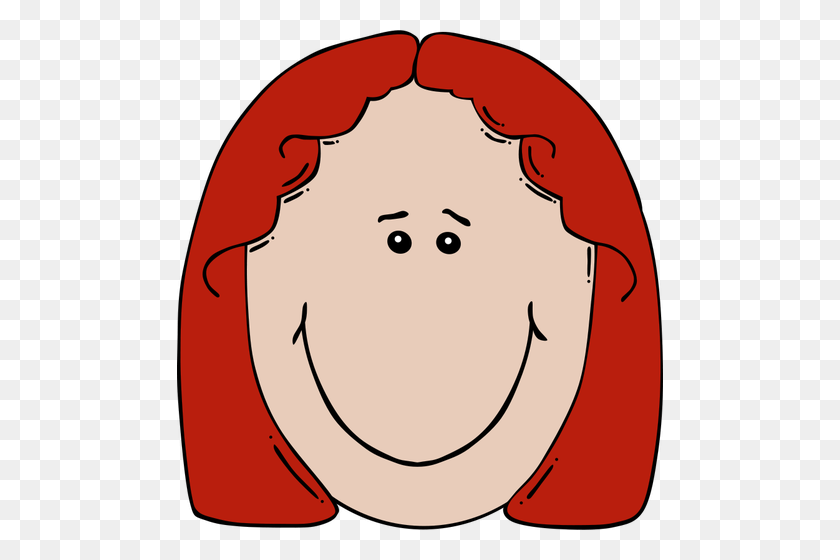 486x500 Redhead Girl Vector Image - Redhead Girl Clipart