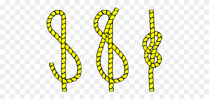 465x340 Reef Knot Drawing Visual Arts Rope - Lasso Rope Clipart